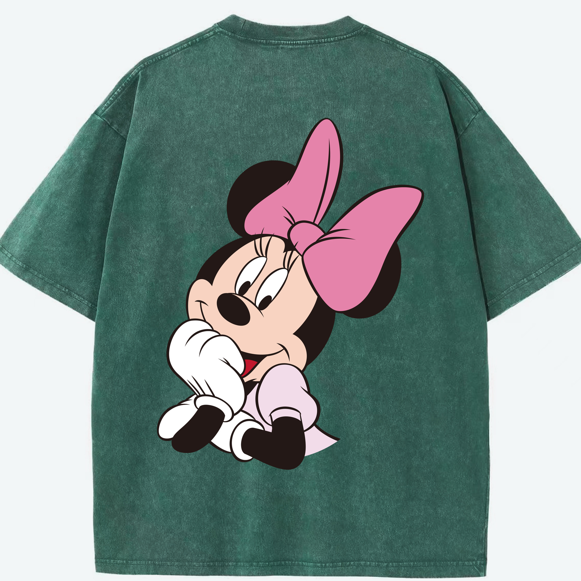 （画像用） ミッキーマウス Mickey Mouse 綿100% ヴィンテージ風 半袖Tシャツ（背面プリント）